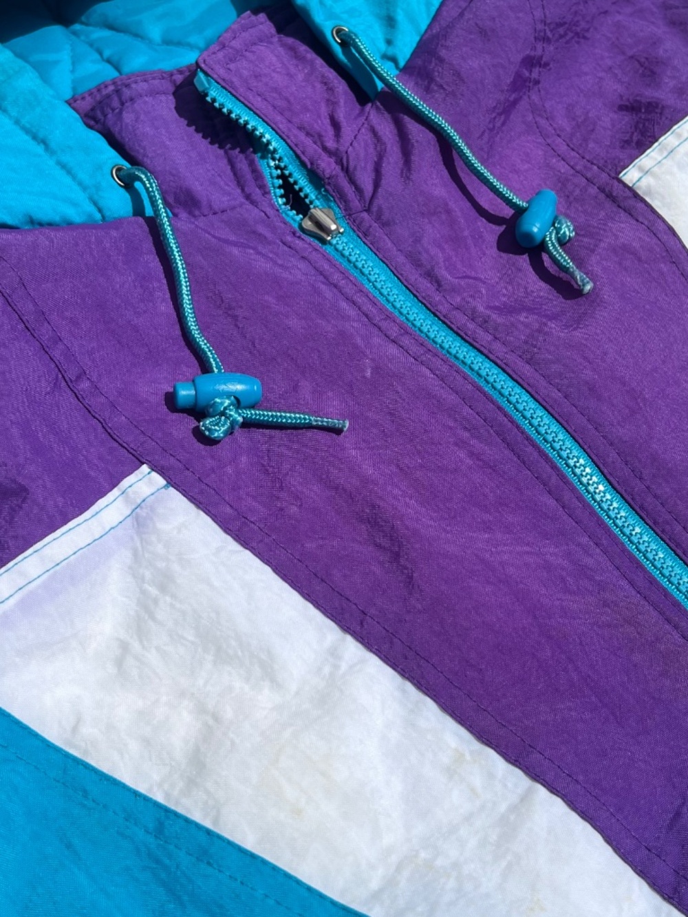 Vintage 1990s Charlotte Hornets Starter Jacket Large Teal NBA Authentics Jacket - Picture 4 of 9